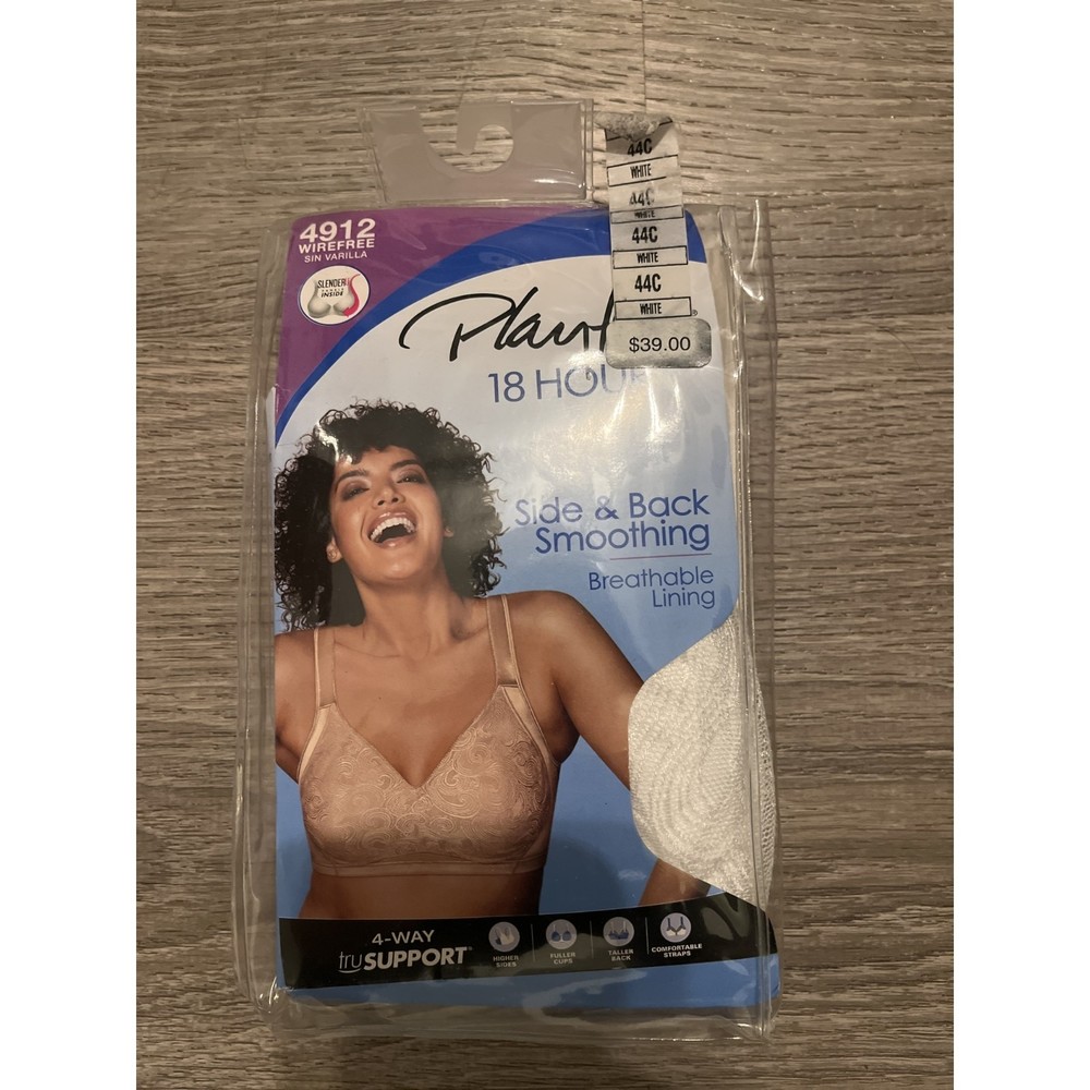 Playtex 18 hour bra 44C white 4912 Wirefree